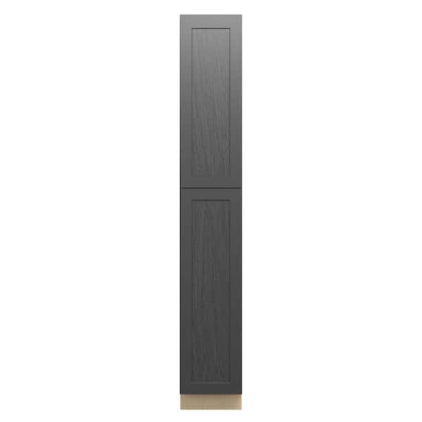 Jamestown Recessed 15 in. W x 96 in. H x 24 in. D in Espresso Plywood Assembled Pantry Cabinet