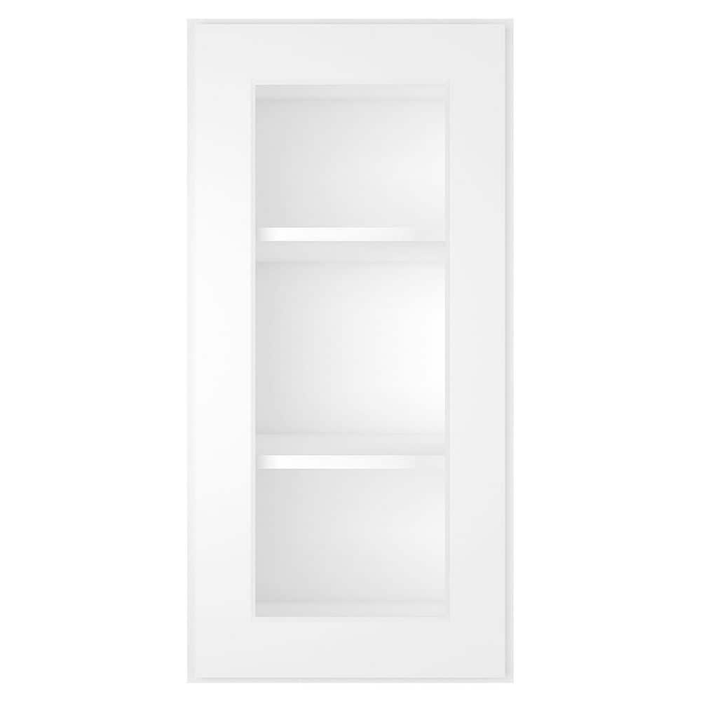 15 in. W X 12 in. D X 30 in. H in Shaker White Plywood Ready to Assemble Wall Kitchen Cabinet with 1-Door 3-Shelves price history on PriceWatchPro