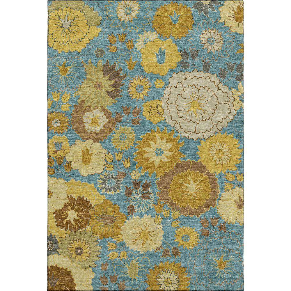 Mayfield Premium Machine Washable Abstract AMF2294 Aqua 8 ft. x 10 ft. Area Rug price history on PriceWatchPro