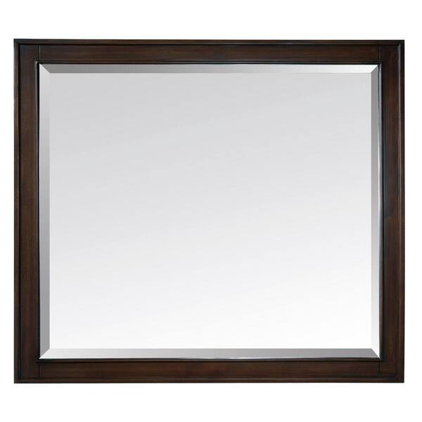 Avanity Madison 36 in. W x 32 in. L Framed Mirror in Light Espresso