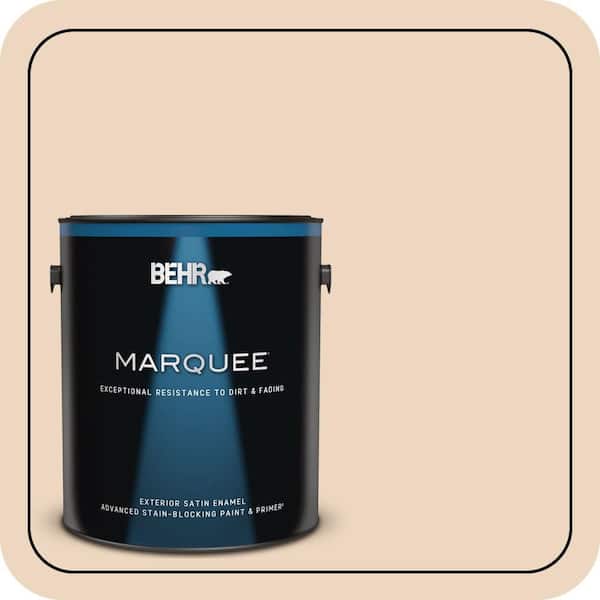 1 Gal. #PPU4-10A Sandy Beige Satin Enamel Exterior Paint and Primer