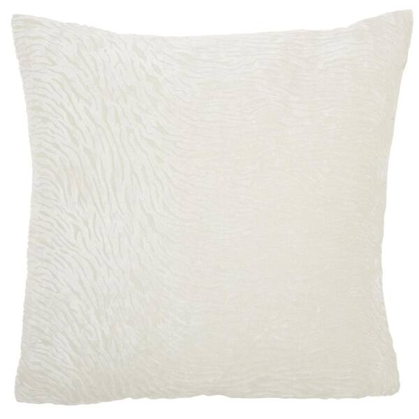 Mina Victory Luminescence White 20 in. x 20 in. Throw Pillow