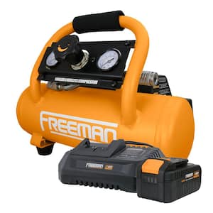 1 Gal. 20-Volt Cordless 1/3 HP Air Compressor Kit with 4 Ah Lithium-Ion Battery and Quick Charger - 700 Shots per Charge