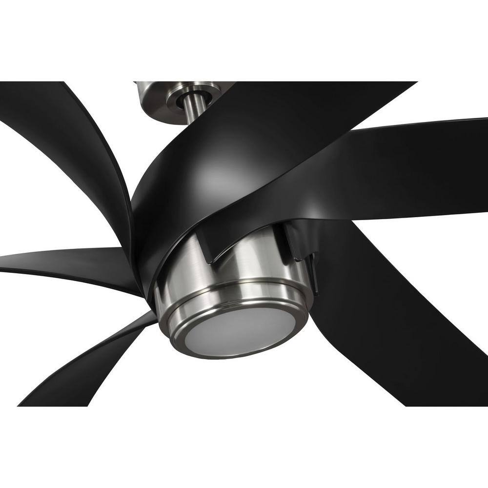 Insigna 72" Brushed Nickel Ceiling Fan with LED Light and Remote