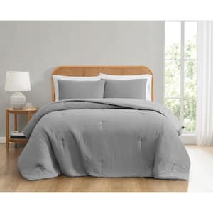 Truly Soft Cuddle Warmth Printed Plaid Blue and Grey Full/Queen Comforter  Set CS3142GBFQ-1500 - The Home Depot