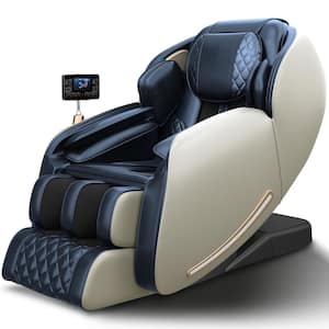 2021 Favor-06 Blue Color with Zero Gravity, SL Track, Body Scan, Bluetooth Heat, Foot Roller Massage Chair