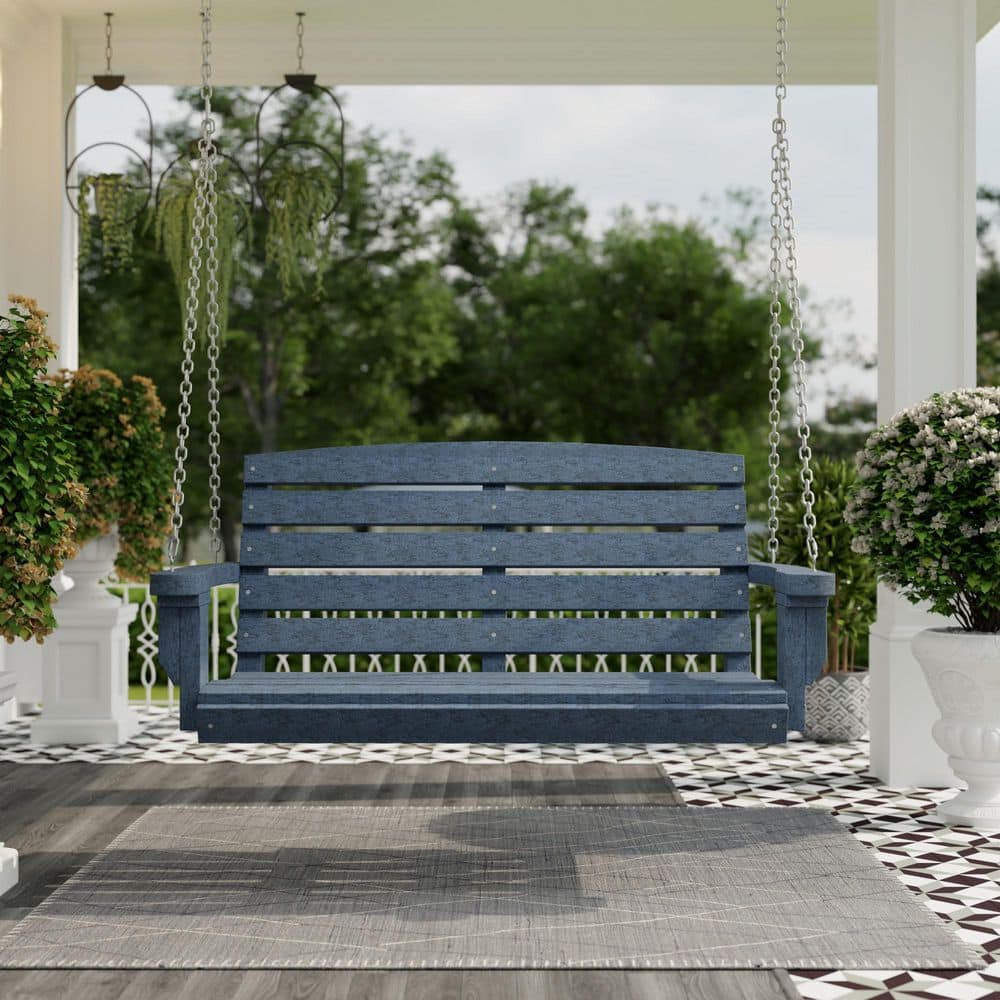 Patriot Blue HDPE Classic 2-Person Porch Swing