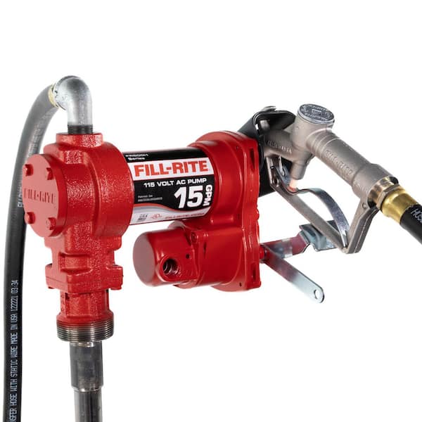 FILL-RITE 115-Volt 15 GPM 1/6 HP Fuel Transfer Pump (Manual Nozzle Package)