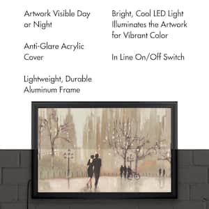 "An Evening Out Neutral" by Julia Purinton Framed with LED Light Landscape Wall Art 16 in. x 24 in.
