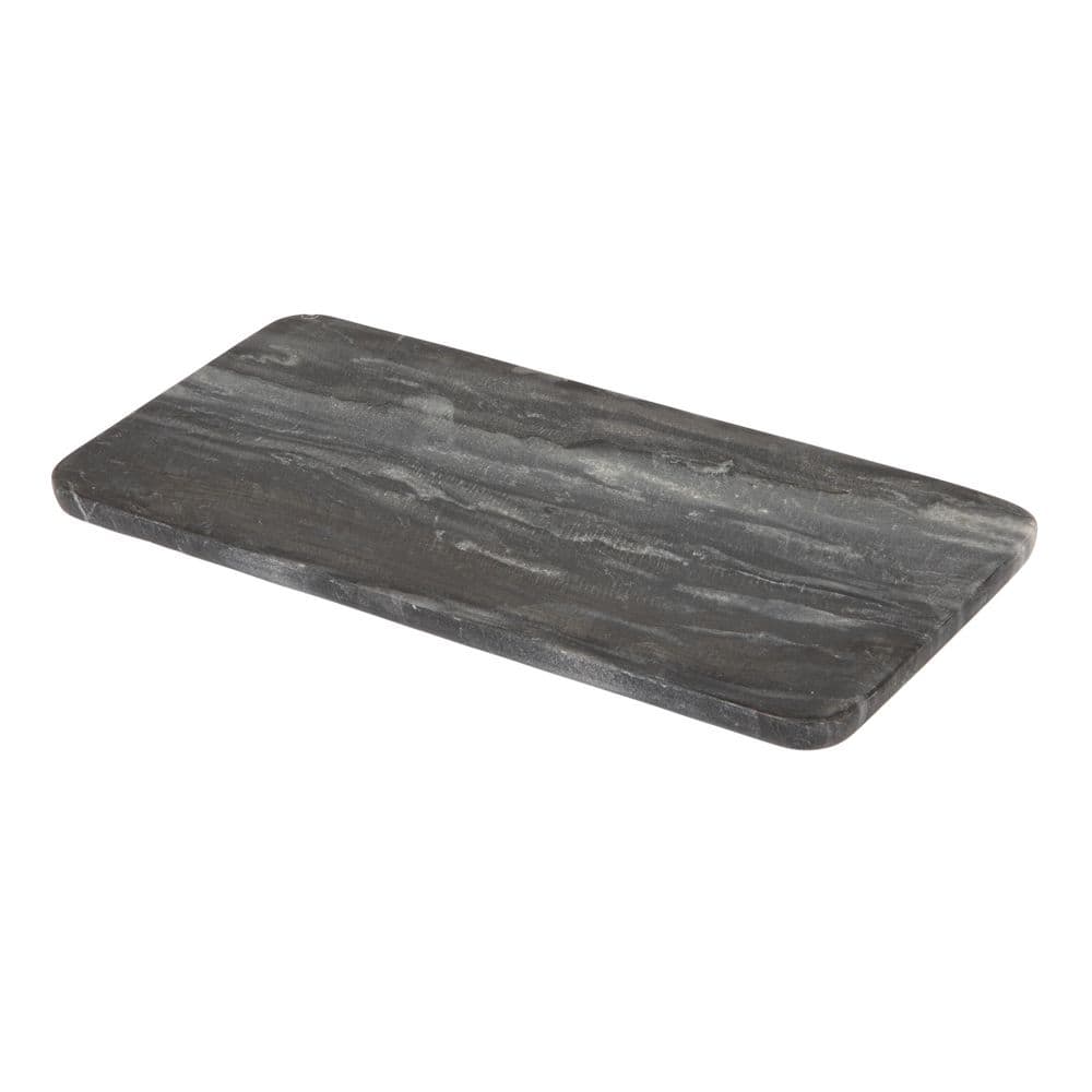 Storied Home Pietra 12 in. Gray Marble Serving Tray