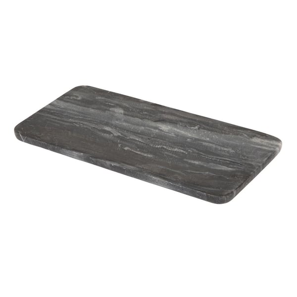 Pietra 12 in. Gray Marble Serving Tray