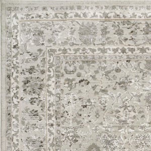 Renaissance Ivory/Grey 2 ft. 2 in. X 7 ft. 7 in. Oriental Indoor/Outdoor Area Rug