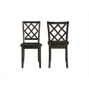 New Classic Furniture Trellis Brown Solid Wood Dining Chair (Set of 2)
