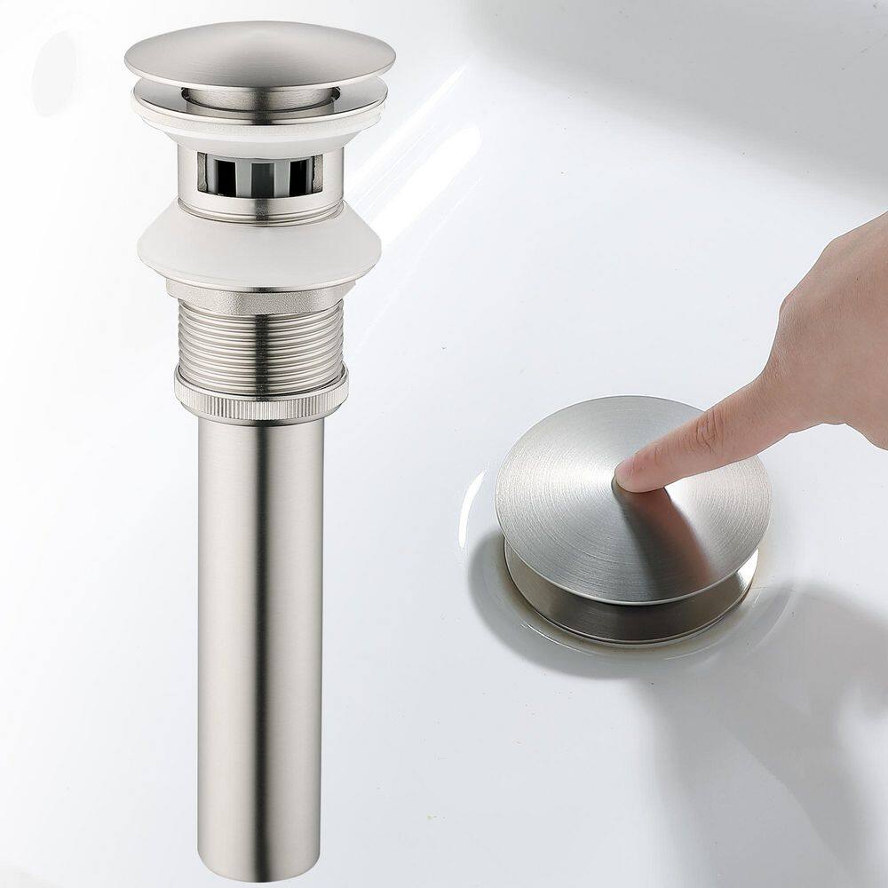 Pop-Up Bathroom Sink Drain Kit with Overflow in Stainless Steel Brushed Nickel price history on PriceWatchPro