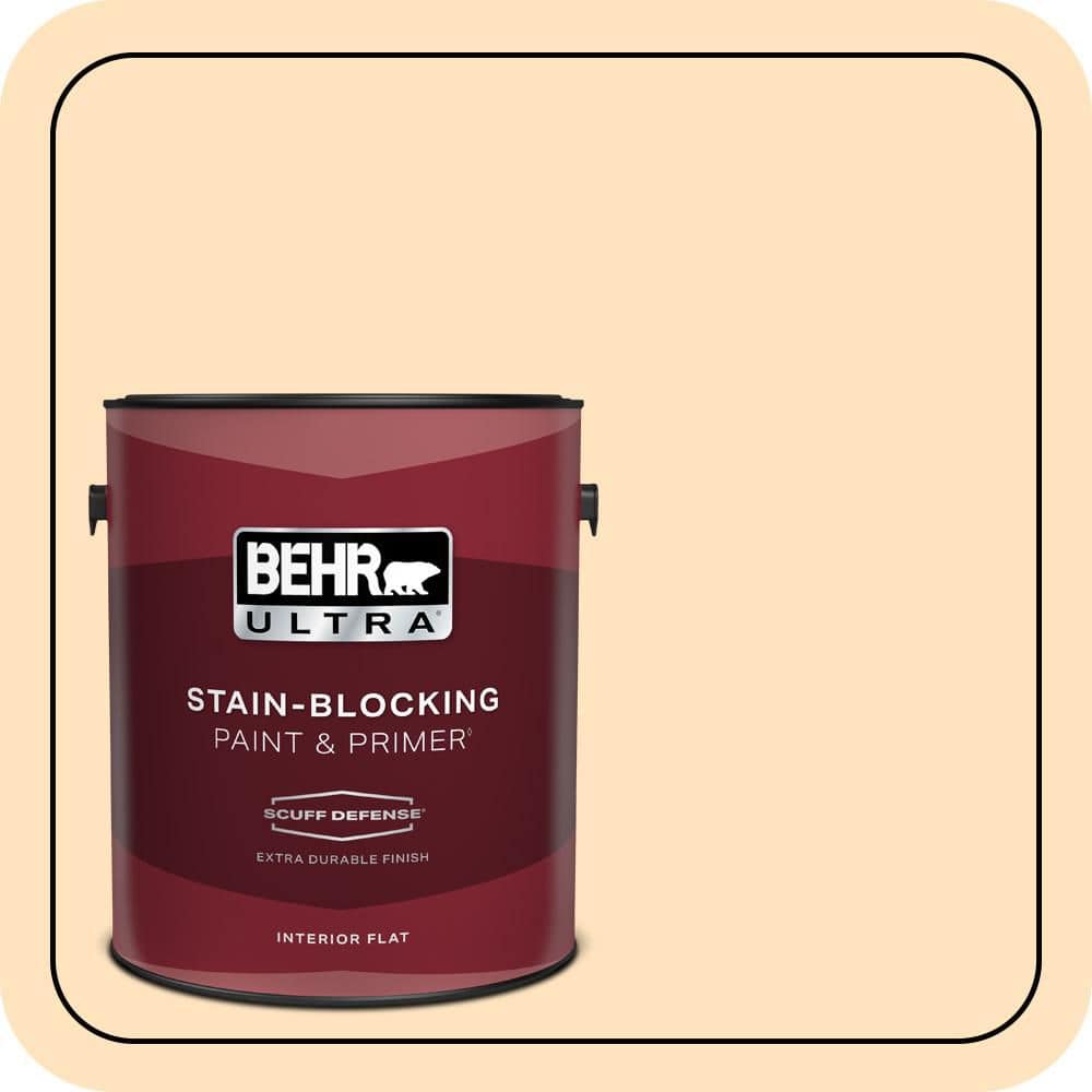 1 gal. #P240-1 Cheese Powder Extra Durable Flat Interior Paint & Primer price history on PriceWatchPro
