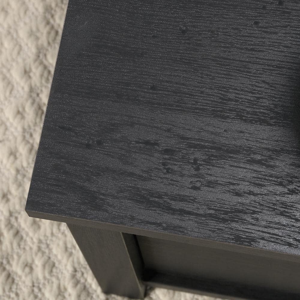 Raven Oak Rectangular Engineered Wood Coffee Table with Storage