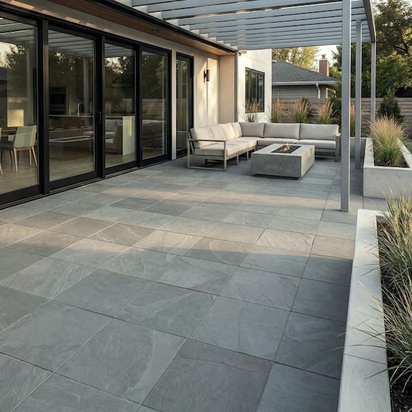 Montauk Blue 12 in. x 12 in. Gauged Slate Floor and Wall Tile (10 sq. ft./ Case)