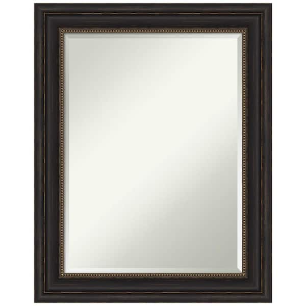 Amanti Art Medium Rectangle Bronze Bronze/Copper Metallic Beveled Glass Modern Mirror (29 in. H x 23 in. W)