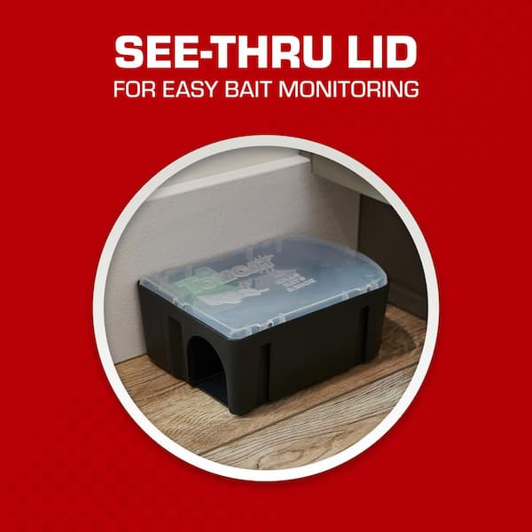  Outpost Rat Bait Station, Single Station Targets Small Mice  Up to Large Rats, Position Horizontal or Vertical