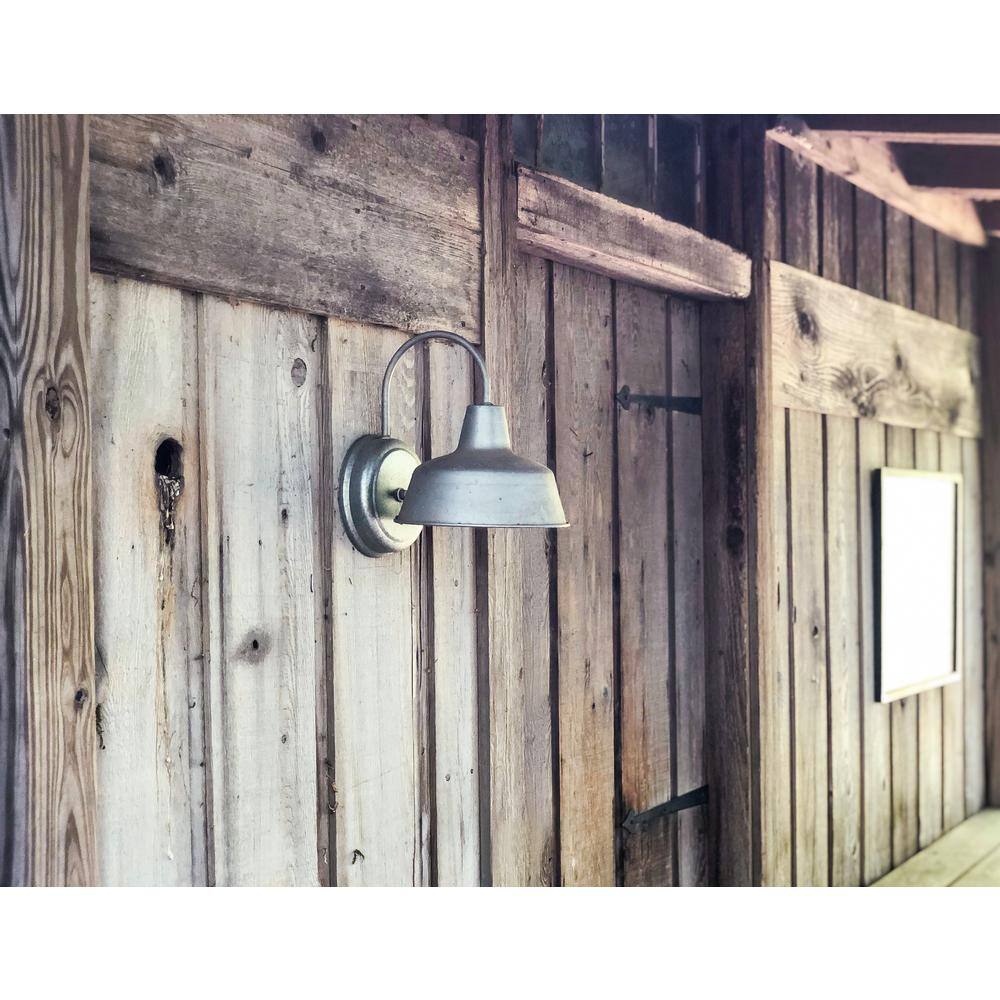 Galvanized Steel 8-Inch Industrial Farmhouse Wall Light