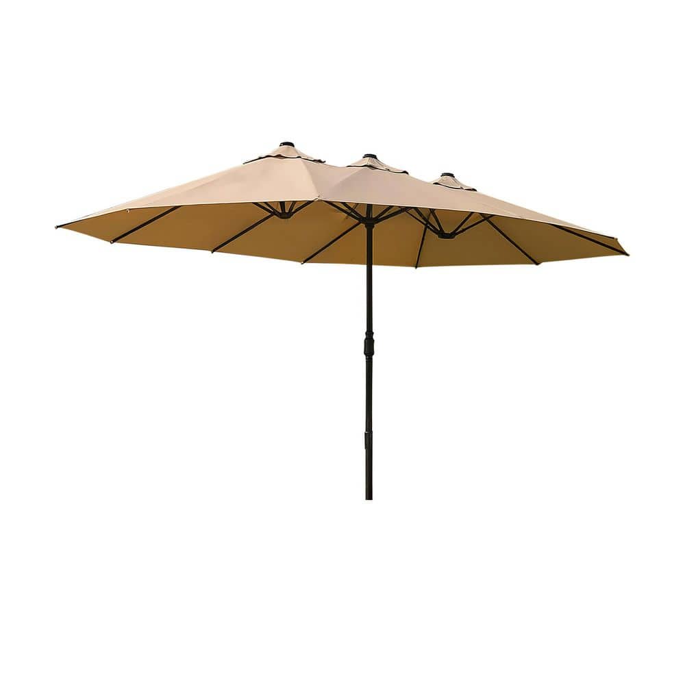 12.5 ft. Outdoor Market Patio Umbrella Double Sided Umbrella in Beige price history on PriceWatchPro