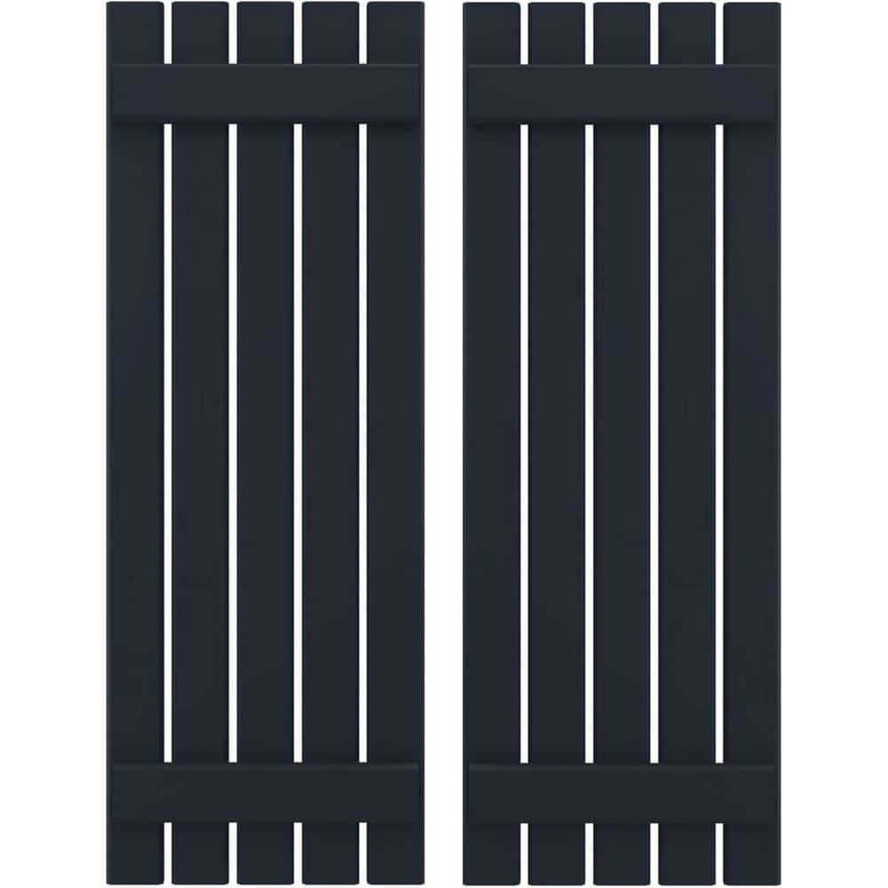 19-1/2 in. W x 37 in. H Americraft 5-Board Exterior Real Wood Spaced Board and Batten Shutters in Starless Night Blue price history on PriceWatchPro