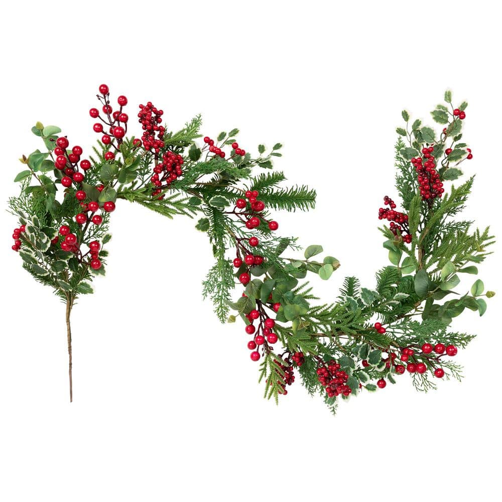 Mixed Pine Cedar and Berries Artificial Christmas Garland - 5' - Unlit price history on PriceWatchPro
