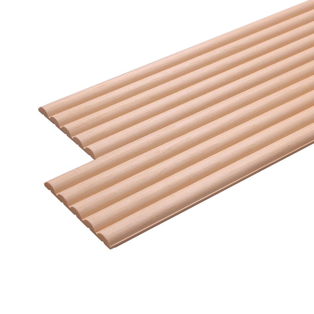 47.5" Unfinished Beaded Solid Wood Accent Moulding