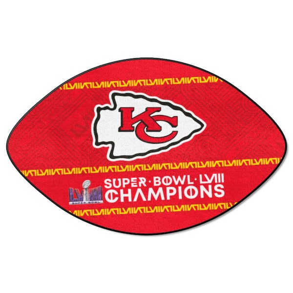 FANMATS NFL - Kansas City Chiefs Super Bowl LVIII 1 ft. x 2 ft. Red Football Area Rug