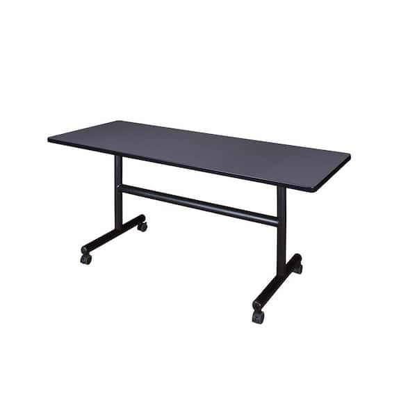 Regency Soucek Grey 60 in. W x 24 in. D Flip Top Mobile Training Table ...