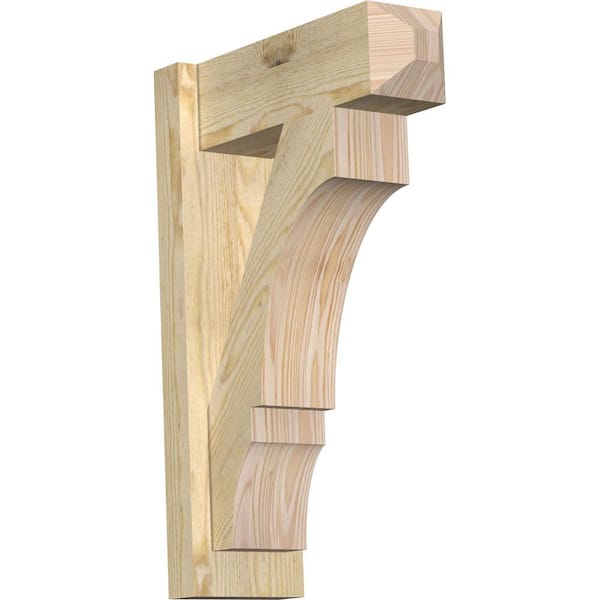 Ekena Millwork 6 in. x 24 in. x 16 in. Douglas Fir Balboa Craftsman Rough Sawn Outlooker