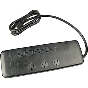 6 ft. 8-Outlet 3540-Joule Surge Protector Power Strip with Sliding Safety Covers and Circuit Breaker