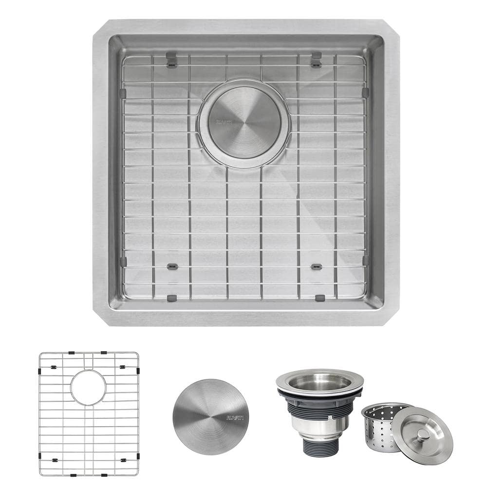 Ruvati 18" Stainless Steel Undermount Bar Prep Sink with Rounded Corners