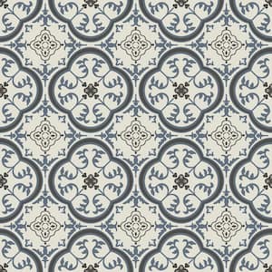 Soho Blue and Grey Decorative Residential/Light Commercial Vinyl Sheet Flooring 13.2ft. Wide x Cut to Length