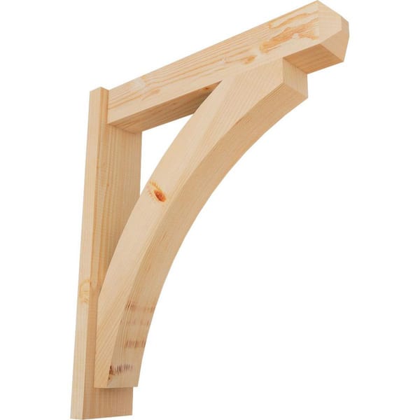 Ekena Millwork 6 in. x 30 in. x 26 in. Douglas Fir Thorton Craftsman Smooth Outlooker