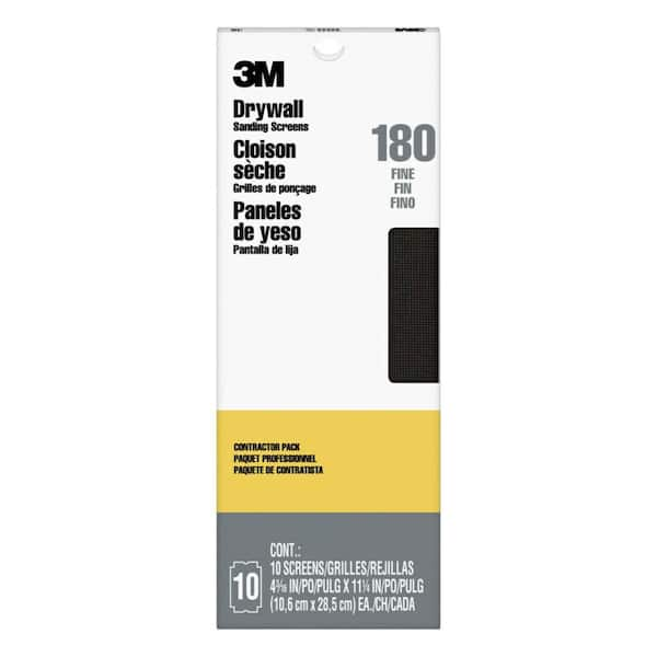 3M Pro-Pak 4-3/16 in. x 11-1/4 in. 180 Grit Fine Drywall Sanding Screens (10-Pack)