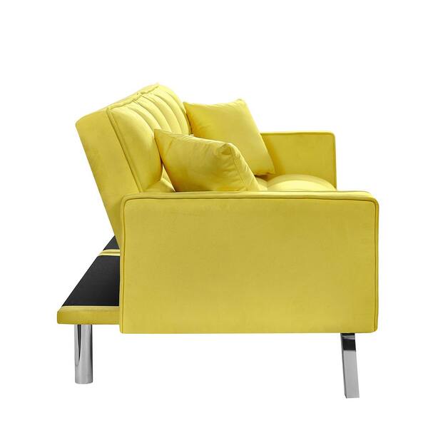 yellow one seater sofa