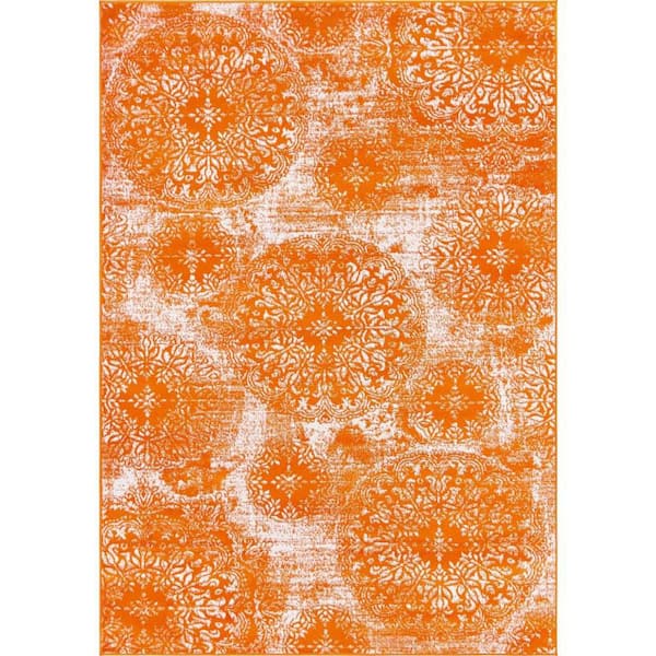 Unique Loom Sofia Grand Orange 6' 0 x 9' 0 Area Rug