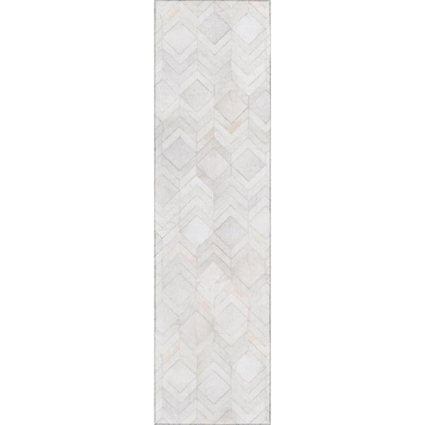 Laredo Ivory 2 ft. 3 in. x 7 ft. 6 in. Indoor/Outdoor Washable Rug