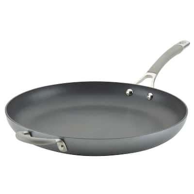 Elementum 14 in. Hard-Anodized Aluminum Nonstick Skillet in Oyster Gray