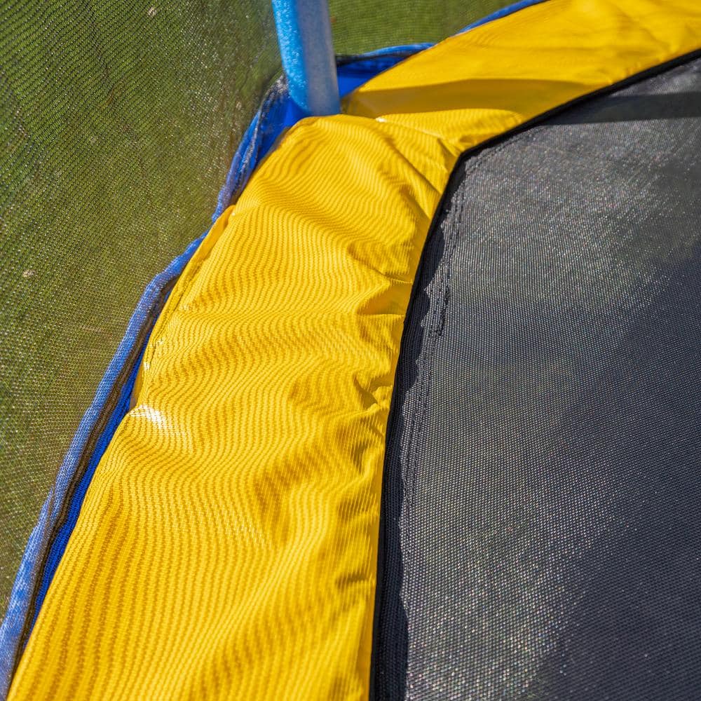 Blue 7-Foot Kids' Round Springless Trampoline with Enclosure