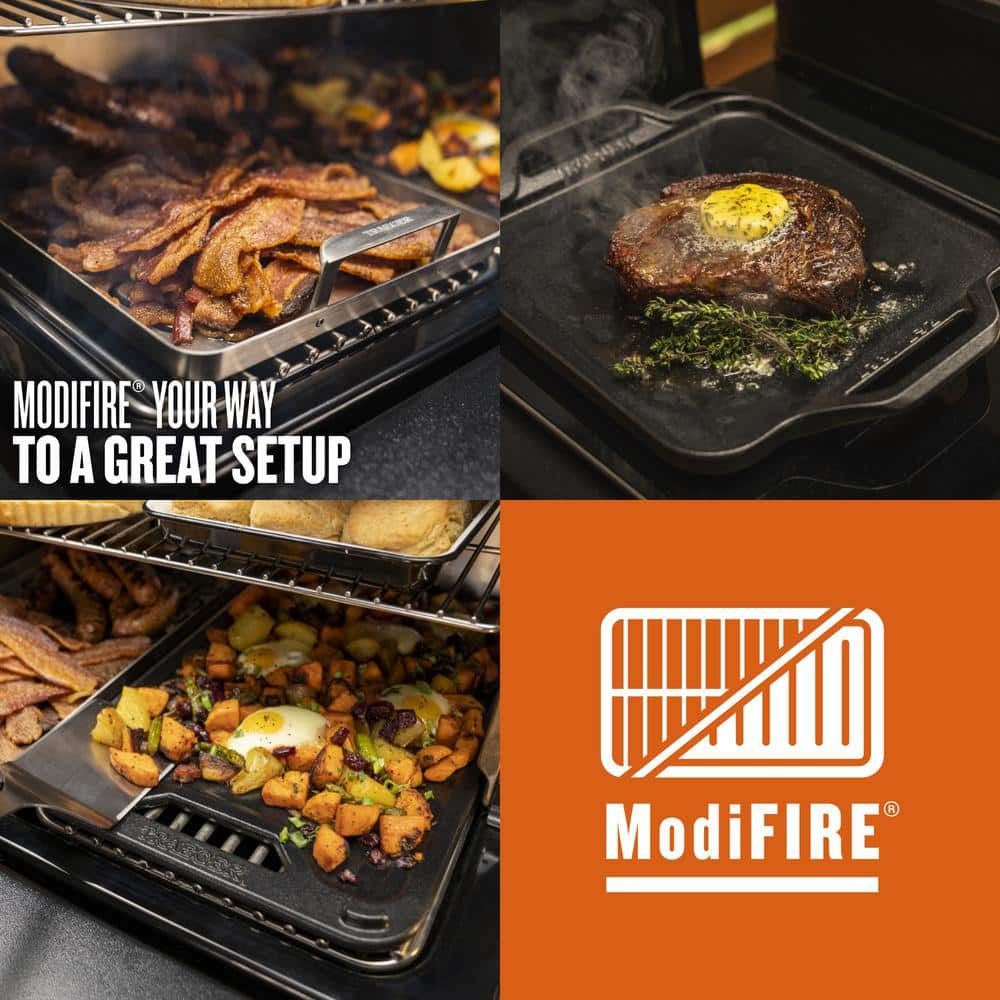 ModiFIRE Black Cast Iron Reversible Griddle Accessory