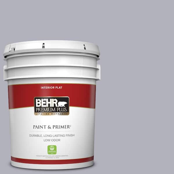 BEHR PREMIUM PLUS 5 gal. #N540-3 Vanity Flat Low Odor Interior Paint & Primer