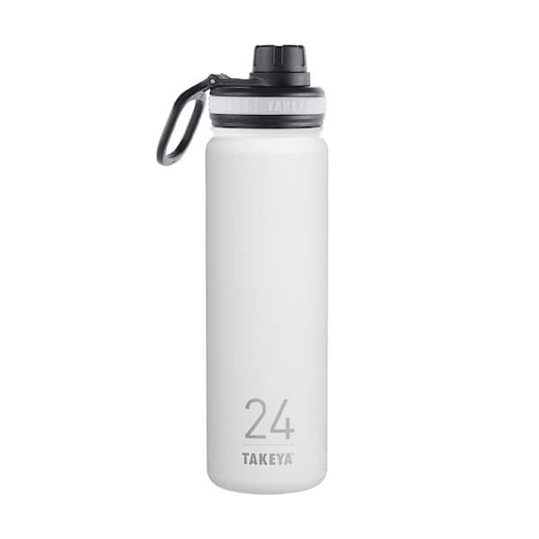 Takeya 24 Oz. Originals Insulated Stainless Steel Bottle with Spout Lid in White