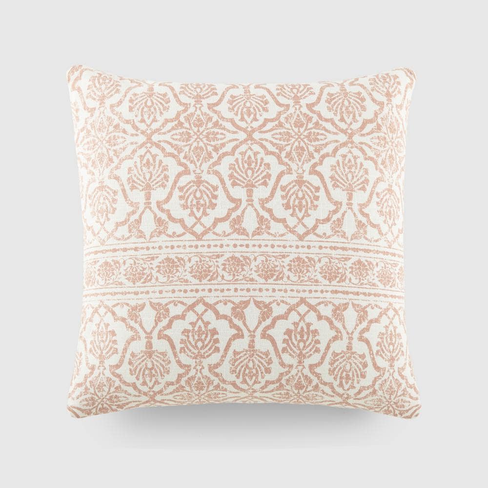 Elegant Antique Floral Rose Cotton Throw Pillow