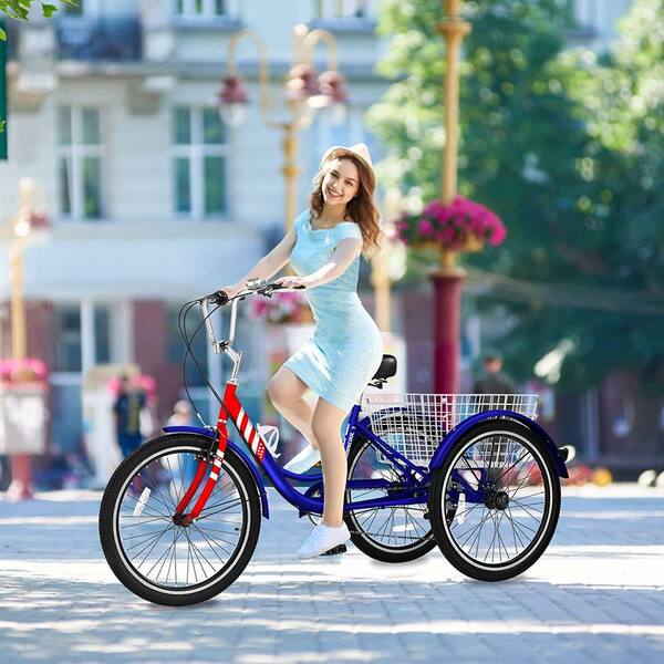 MOONCOOL 24 in. Adult Tricycle 3 Wheel Trike Low Stand-Over