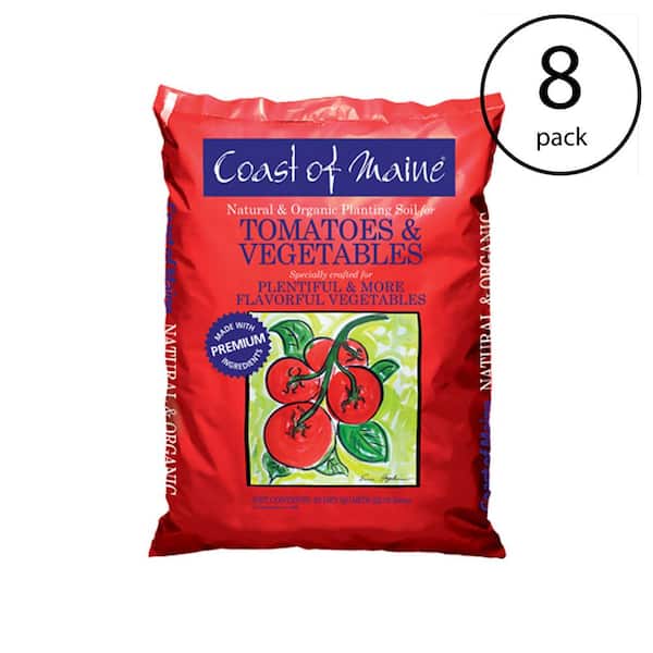 Coast of Maine 20 Qt. OMRI Listed Tomato and Vegetable Planting Soil, Bag (8-Pack)