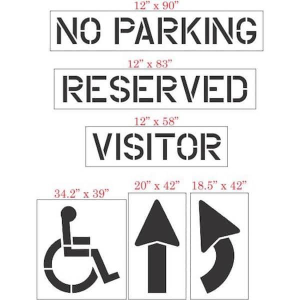 Stencil Ease 6-Piece Parking Lot Starter Kit