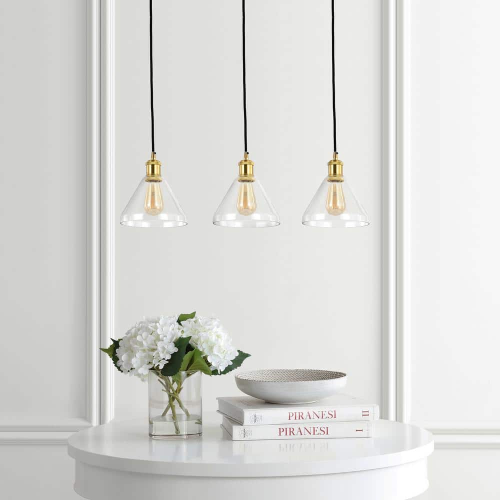 Kiawah Island Brushed Gold 30.5" LED Linear Pendant with Clear Glass