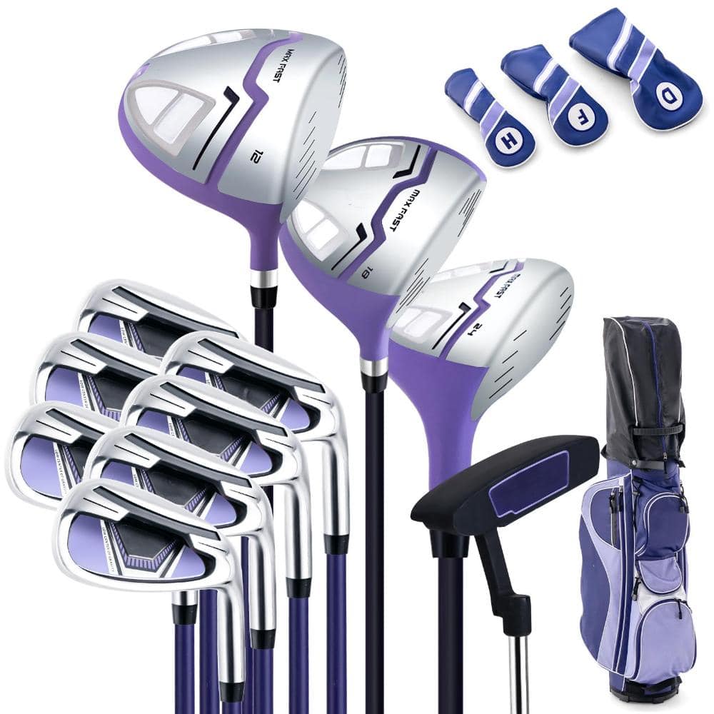 Women's Right-Hand Golf Set Driver Fairway Hybrid 5-9 P S Irons Putter 14-Way Bag 7 Zip Pockets Cooler Rain Hood Auto price history on PriceWatchPro
